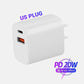 Szybka Ładowarka 20W Z Dwoma Portami Adapter Zasilania