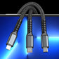 🔥Pakiet wartości🔋przezroczysty kabel do superszybkiego ładowania 3 w 1 Glow📱