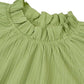 【📦kochany przez miliony📦】Damski jesienny żakardowy top z długim rękawem z jednolitą falbaną👗