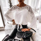 【🎀Boginie to uwielbiają.🎀】Elegancki damski koronkowy top z wycięciem w jednolitym kolorze