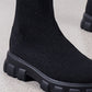 Modne dzianinowe buty damskie sięgające do kolan
