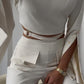 Nowy styl 2025🔥Dwuczęściowy komplet Crop Top i Spodnie z Wysokim Stanem