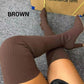 Damskie buty za kolano na obcasie klockowym ze szpiczastym noskiem