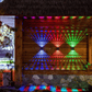 🔥✨4 LED Solar Colorful Wall Lights Światło zewnętrzne Wodoodporny
