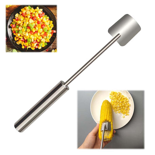 🔥🌽Łatwa w czyszczeniu strugarka do kukurydzy z długim uchwytem ze stali nierdzewnej🌟