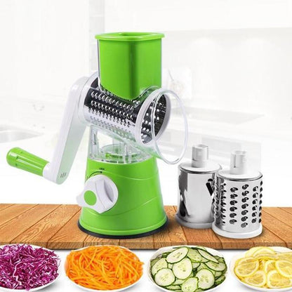 🎁Praktyczny Pomocnik w Kuchni, Oszczędzający Czas✨3 w 1: Wielofunkcyjna Tarka Do Warzyw, Spiralizer i Młynek 🥕🍅🧀